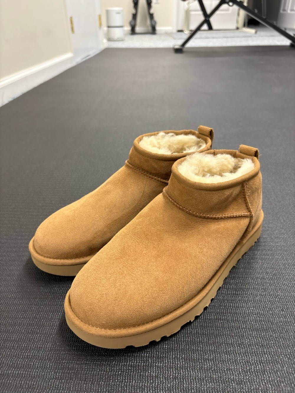 UGG Classic Ultra Mini Sheepskin Boots in Chestnut Color